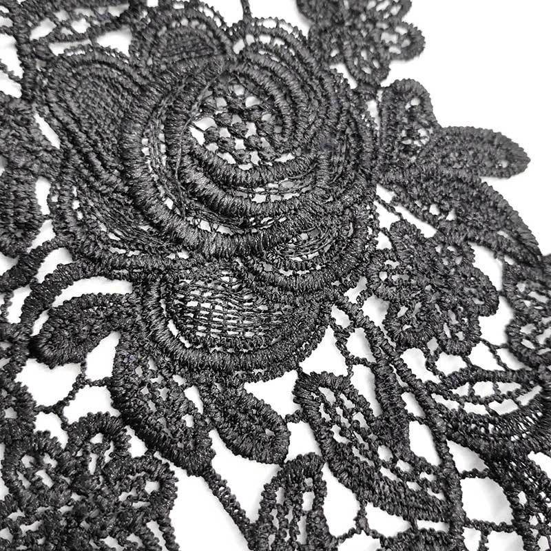 Água-solúvel colar de renda flor bordado corsage flor colar falso diy acessórios de renda decoração de roupas