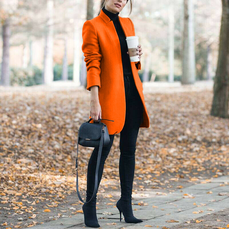 2020 nowe zimowe płaszcze i kurtki damskie Plus rozmiar długi płaszcz wełniany ciepły koreański elegancki płaszcz w stylu Vintage kobieta płaszcz Cape solidna kurtka