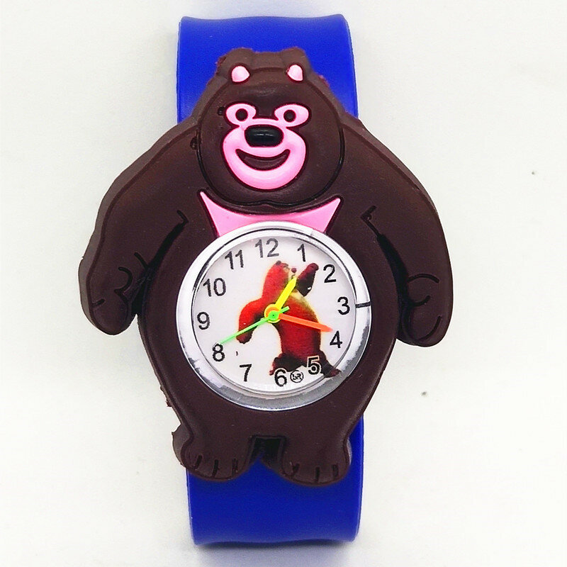 1 шт., Детские Кварцевые часы с силиконовым ремешком