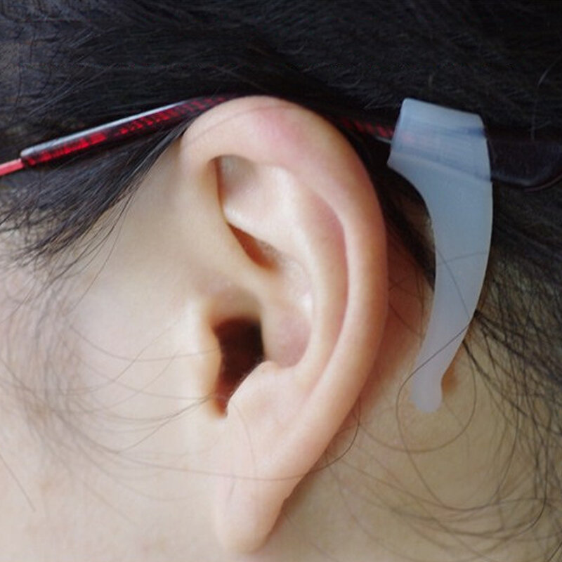 Gancho de oreja antideslizante para gafas, accesorios para gafas, agarre de silicona, soporte de punta de templo