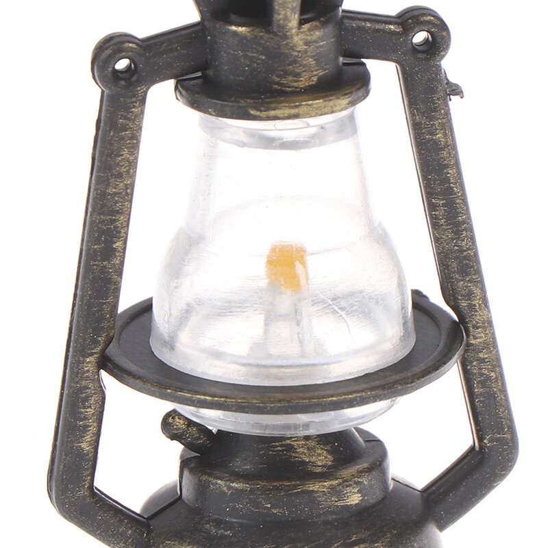 1Pc 1:12 1:6 Dollhouse Miniatuur Retro Olie Lamp Poppenhuis Accessoires Speelgoed