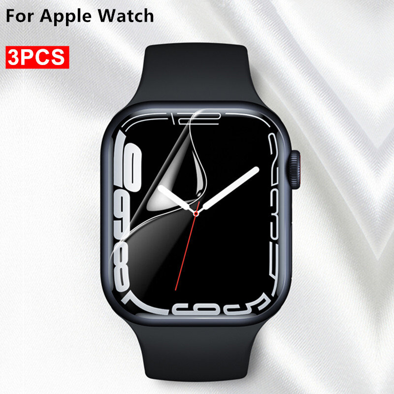 Acessórios protetor de tela película protetora completa clara para apple watch 40mm se não vidro temperado para iwatch series 7 38mm 42mm
