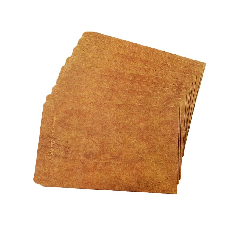 10 envelopes de papel kraft vintage, cartões multifuncionais diy envelope160 * 110mm
