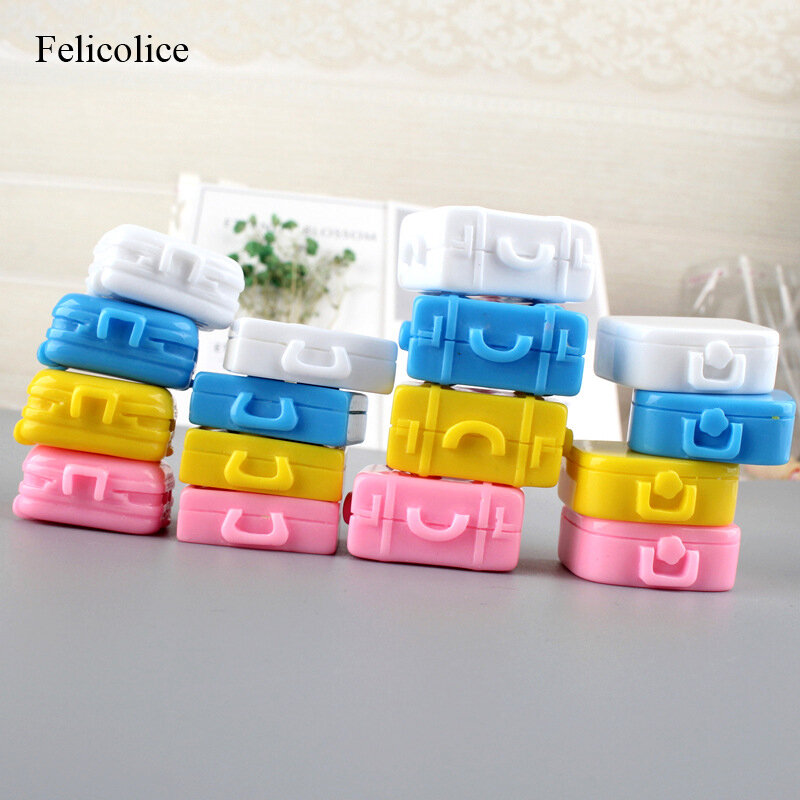 6pcs Resin Suitcase Mini Doll Travel Luggage Case Dollhouse Furniture Toys Articles Model Plastic 3D Cute 30mm
