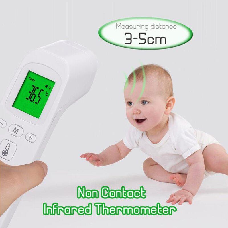 Termômetro infravermelho Digital do bebê, Febre Contactless Testa Termômetro, Medidor de temperatura médico eletrônico, Sem contato, Adulto