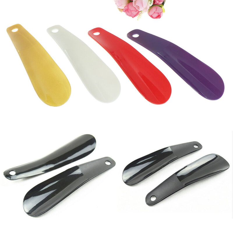1/2pcs  Shoe Horns Professional Black Plastick Shoe Horn Spoon Shape Shoehorn Shoe Lifter Flexible Sturdy Slip 16cm 