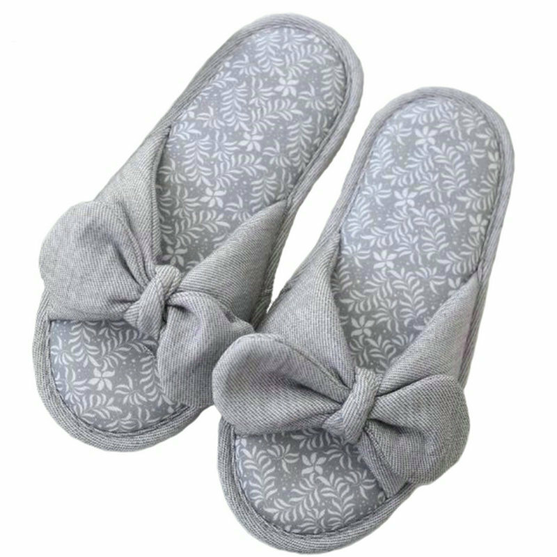 Ping/szary wiosna/lato pantofle z odkrytymii palcami dla kobiet strona główna kryty buty do sypialni Cartoon kapcie domowe miękkie kapcie z bawełny