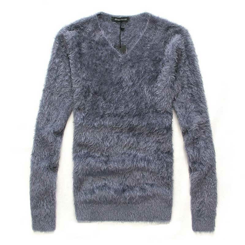 Mcikkny-suéter de punto para hombre, jersey de Cachemira con cuello en V, ropa superior de invierno, a la moda