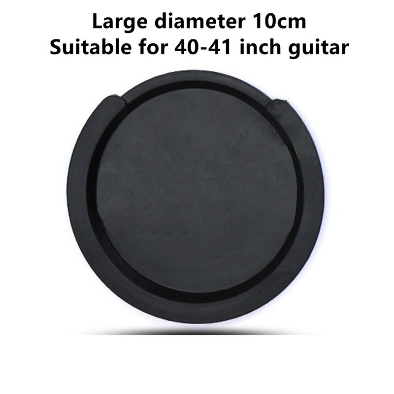 Cubierta de agujero de sonido de guitarra acústica, cubierta de silenciador de Gel de silicona negra, piezas de repuesto de guitarra para guitarrista de 38-39 y 40-41 pulgadas