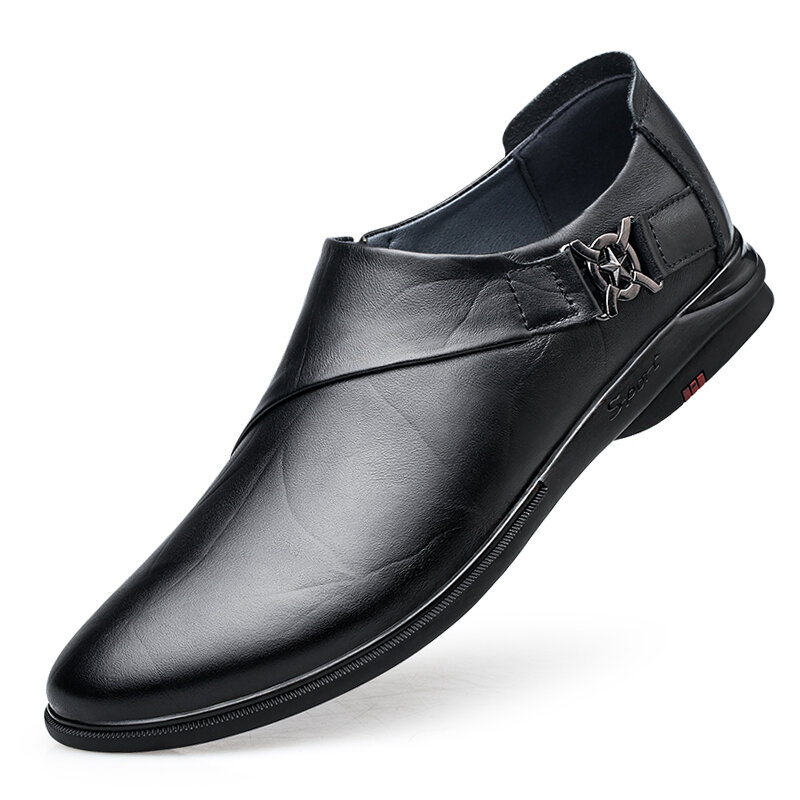 Couro genuíno 2022 outono nova moda pea sapatos masculinos high-end casual all-match sapatos de couro sapatos de sola macia mocassins