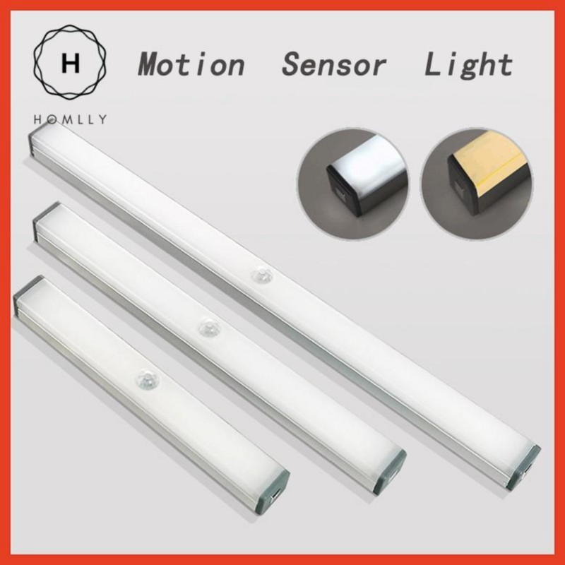 モーションセンサー付きLEDナイトライト,USB充電式,10cm/15cm/21cm/30cm/50cm,ナイトライト