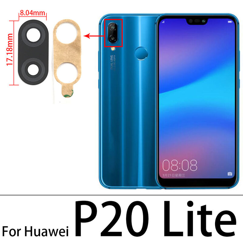 Nowy dla Huawei P30 Lite szklany obiektyw z naklejką na klej do Huawei P20 Lite P40 Pro Plus obiektyw aparatu + narzędzia do repalcementu