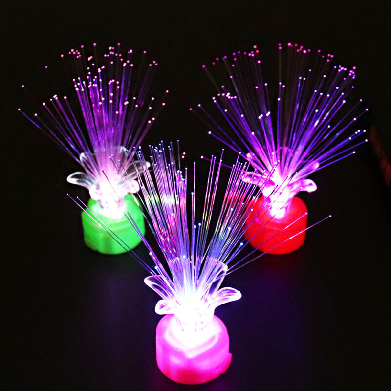 Colorful Fiber Optic LED Rose Light, Fiber Optic Lamp, Fiber Optic Mood Novelty Lamp for Kids Toy Home Party Decoration