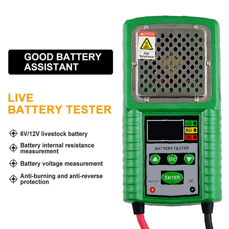 Testeur de batterie automobile HP-226A Test du système de charge Charge Charge de travail de la batterie, Tv interne pour Volt de la batterie, Capacité de stockage