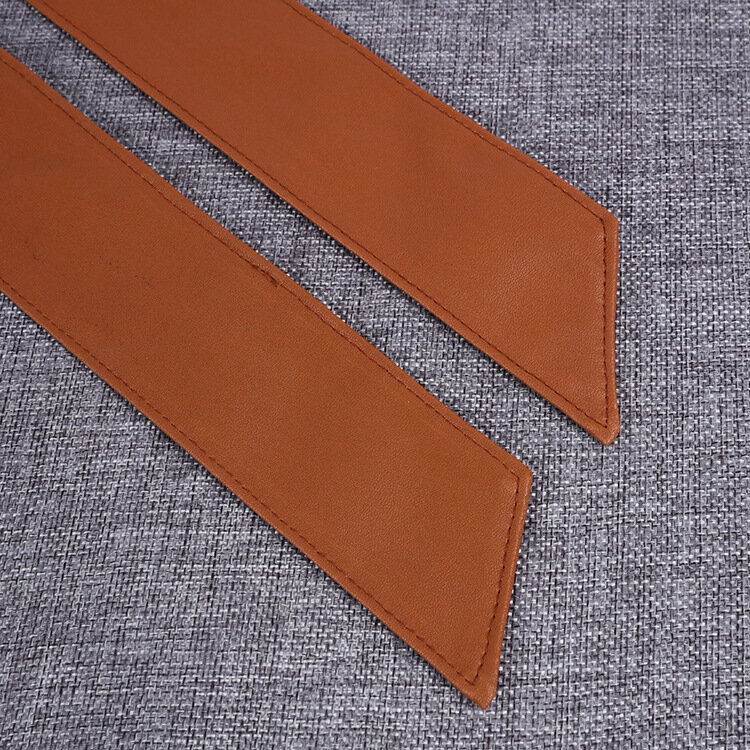 Klassische PU Leder Kleid Krawatte Gürtel für Frauen, weiche Bowknot Gürtel für Damen mit Keine Schnalle Paar mit Jacke und Woolen Unten