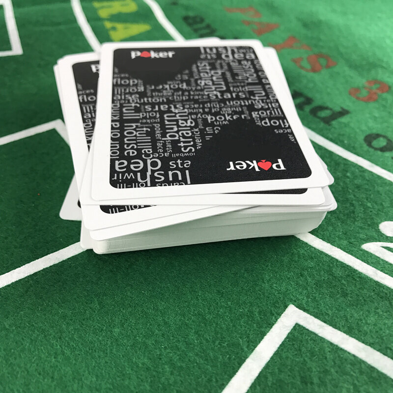 Cartas de plástico impermeables para jugar, póker de pulido opaco, entretenimiento familiar en interiores, 1 unidad