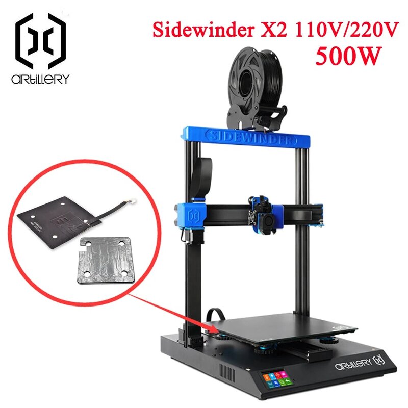 3d printerartillery sidewinder SW-X2 e gênio pro 110v/220v cama quente aquecimento algodão fusível kit