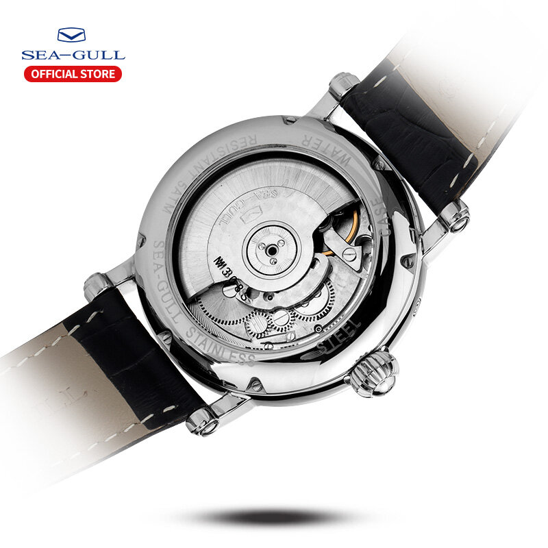 ¡Novedad de 2020! Reloj Seagull para hombre, reloj mecánico multifuncional de negocios, reloj de pulsera de cuero M308S