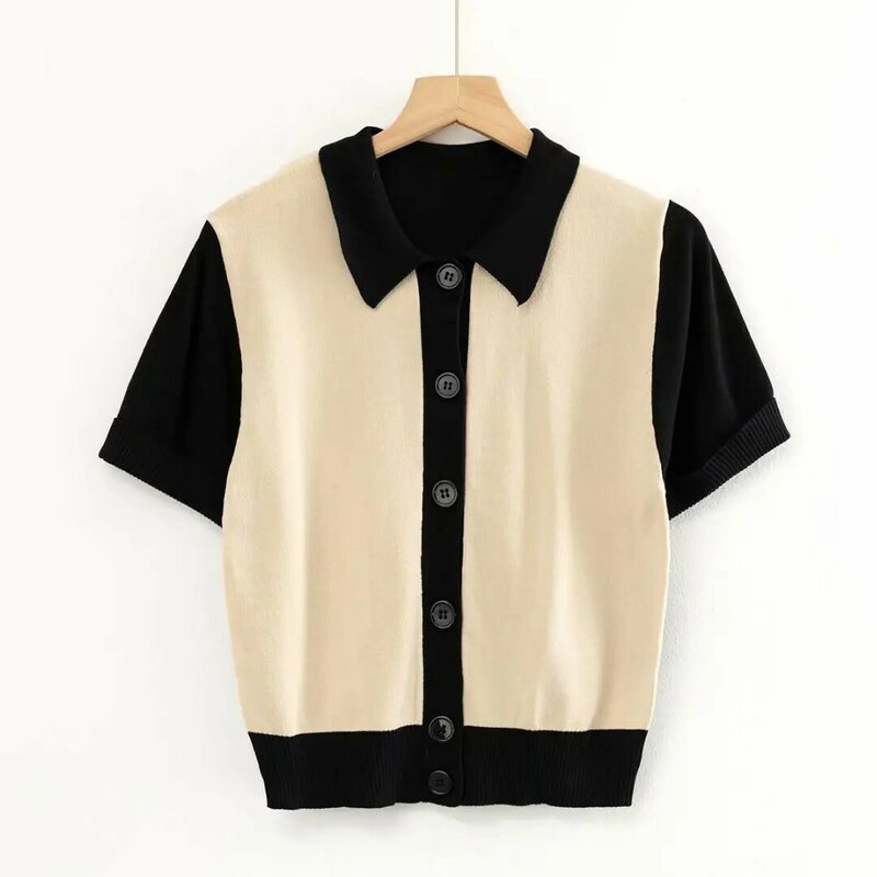Camisas vintage de verão para mulheres, tops e blusas femininas sensuais, roupas de designer coreano, camisas com botões, kawaii, crop top, patchwork