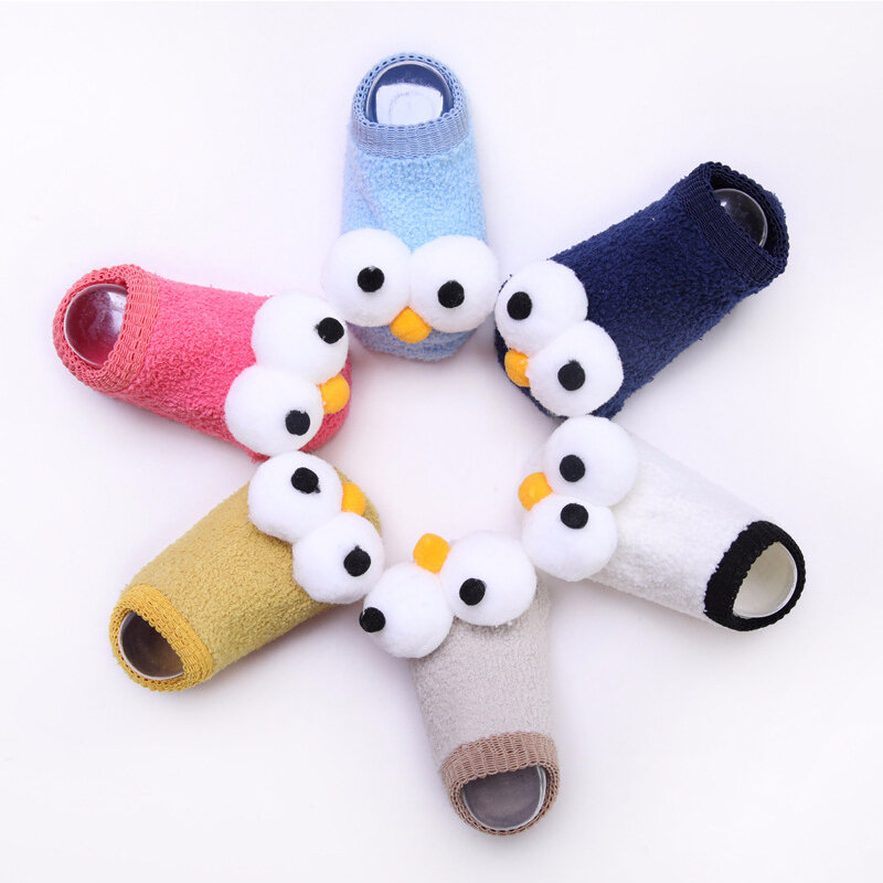 New Baby Coral Socks Infant Anti Slip Kids Cute Cartoon Animal Child Floor Warm Soft Boys Girls  Spring Winter