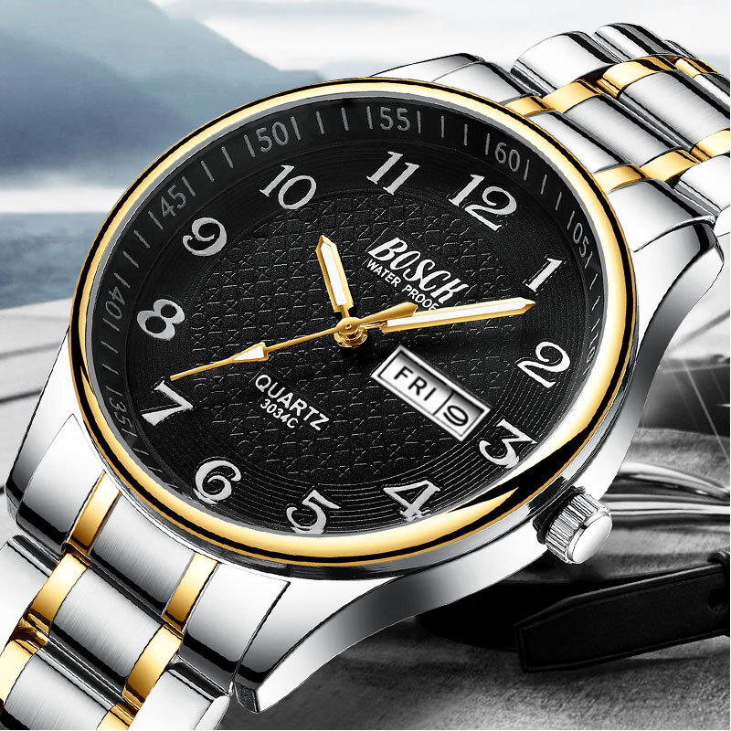 Reloj ejecutivo de lujo para hombre, cronógrafo de pulsera con fecha, resistente al agua, esfera verde, masculino