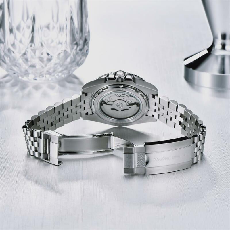 2022 (Pagrne) pagren Ontwerp Nieuwe Mannen Automatische Mechanische Horloges 41Mm Klassieke Luxe 100M Dive Sapphire Glas Relogio Masculino