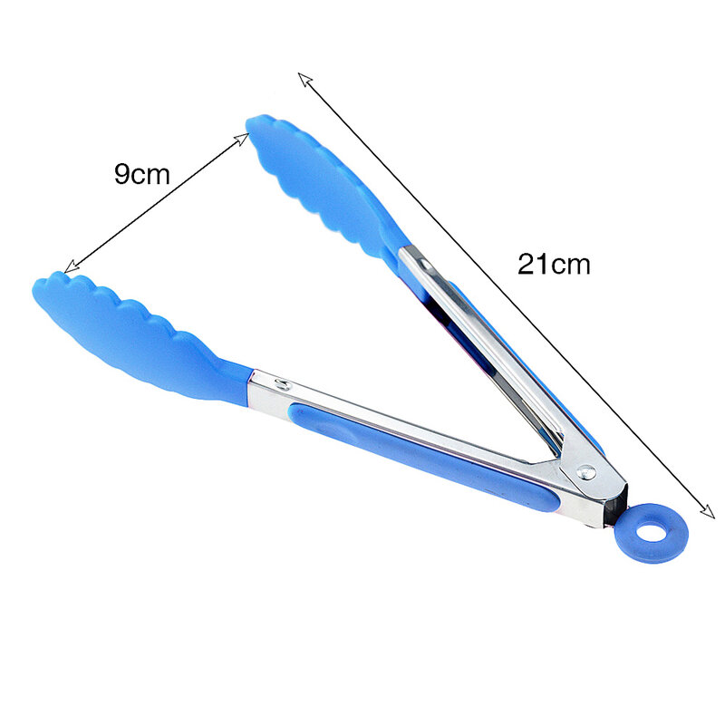 1Pcs Food Grade Silicone food tong Kitchen Tongs utensil Cooking Tong clip Clamp accessories Salad Serving BBQ tools