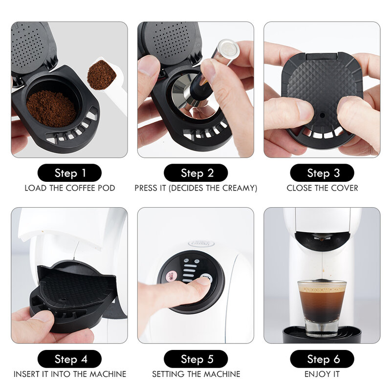 Adaptor kopi untuk Dolce Gusto adaptor kapsul dapat digunakan kembali cocok dengan Aksesori Espresso mesin kopi Genio S / Piccolo XS