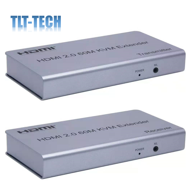 موسع HDMI 2.0 KVM 60M 4K 60hz ، كابل شبكة Cat 5e 6 RJ45 ، TX RX ، متوافق مع شاشة اللمس ، لوحة مفاتيح USB وماوس