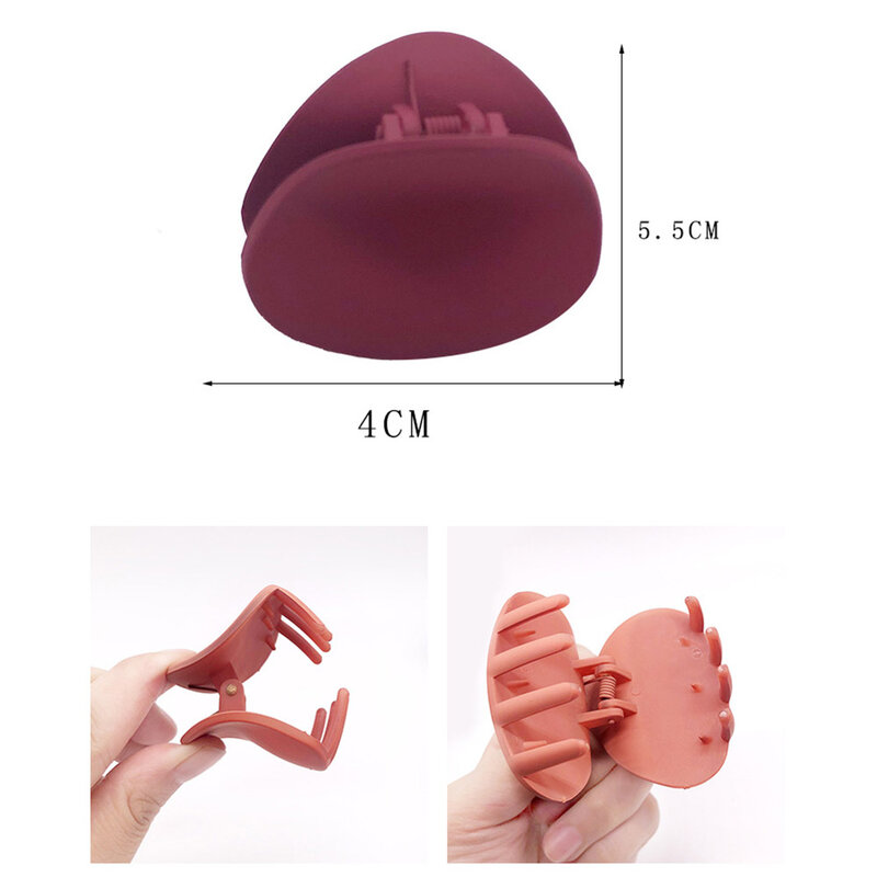 1pc 2022 Fashion Women's Hair Claw Solid Color Vintage Square Frosted Hair Clip Small Macaron Color Hair Clip Ponytail Hair Clip