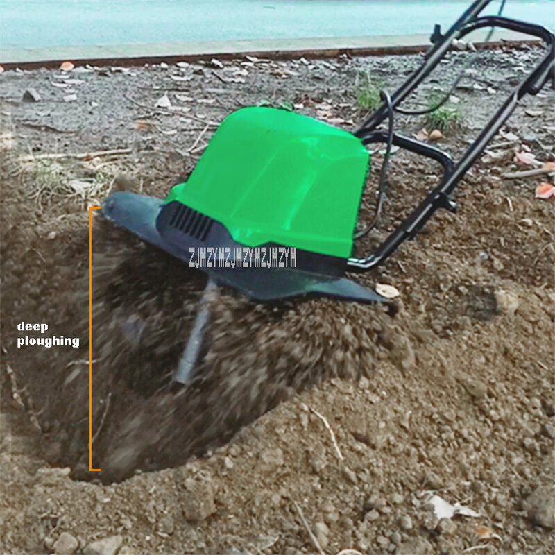 TLEG-01A Mini Helmstok Elektrische Ploeg Machine Cultivator Verticuteermachine Tuin Huishoudelijke Bodem Ploegen Graven Losdraaien Apparatuur