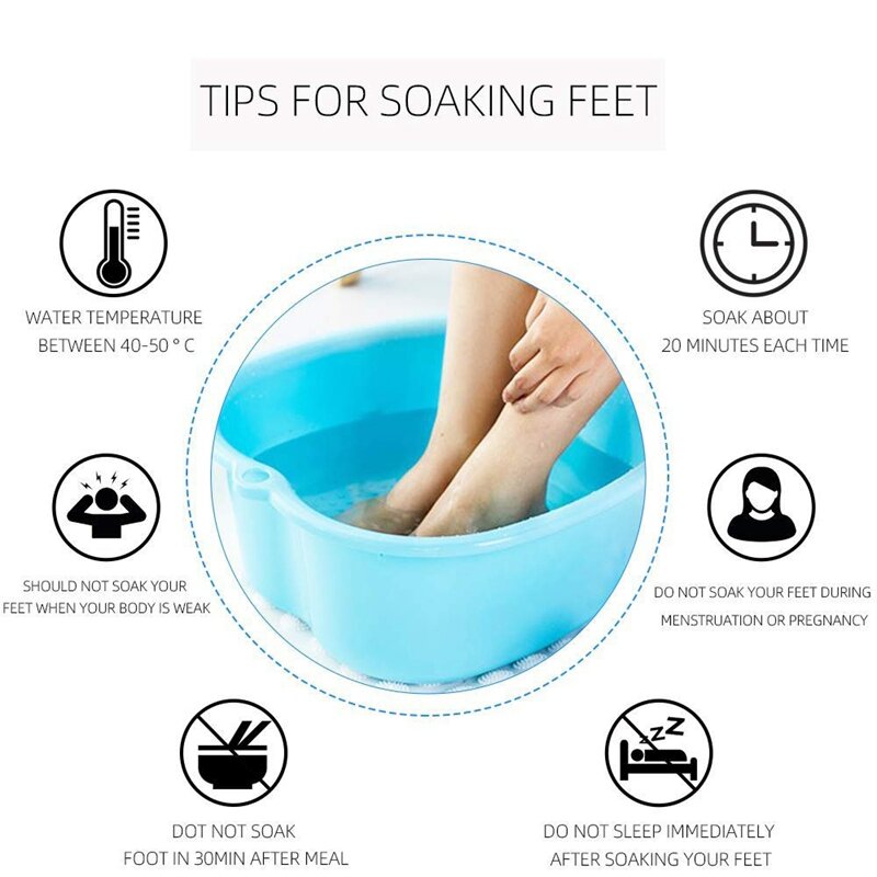 Foot Soak Bath Tub Spa Basin Big Footbath Bucket , Pedicure, Detox, Massage