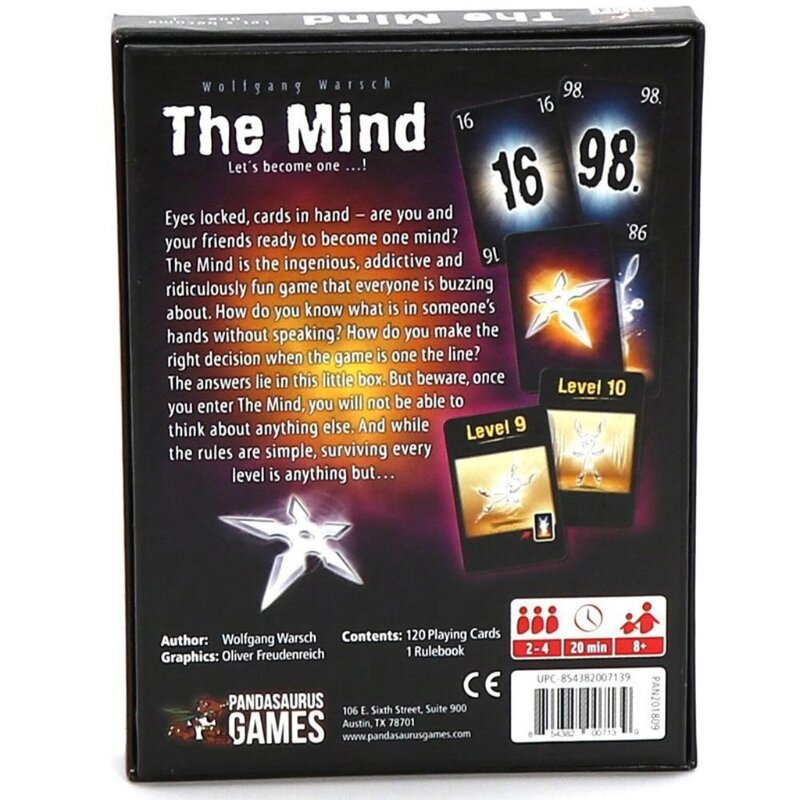 Juego de cartas The Mind, puzle de fiesta, juego de mesa, experiencia en equipo, juego interactivo