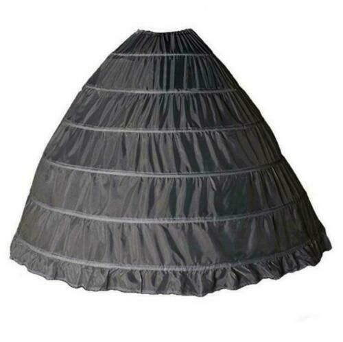 Anágua casamento romântico, 6 Crinoline Slip Underskirt, Hoop nupcial, novo design