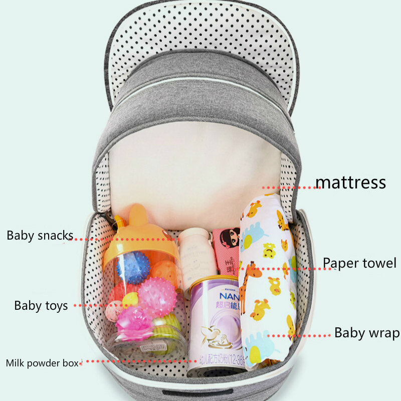 Breathable แบบพกพา Sleeping เตียงเด็กทารกเด็ก Multi-Function ยุง Nest สำหรับทารกแรกเกิดแบบพกพาเปล Bassinet กันชน