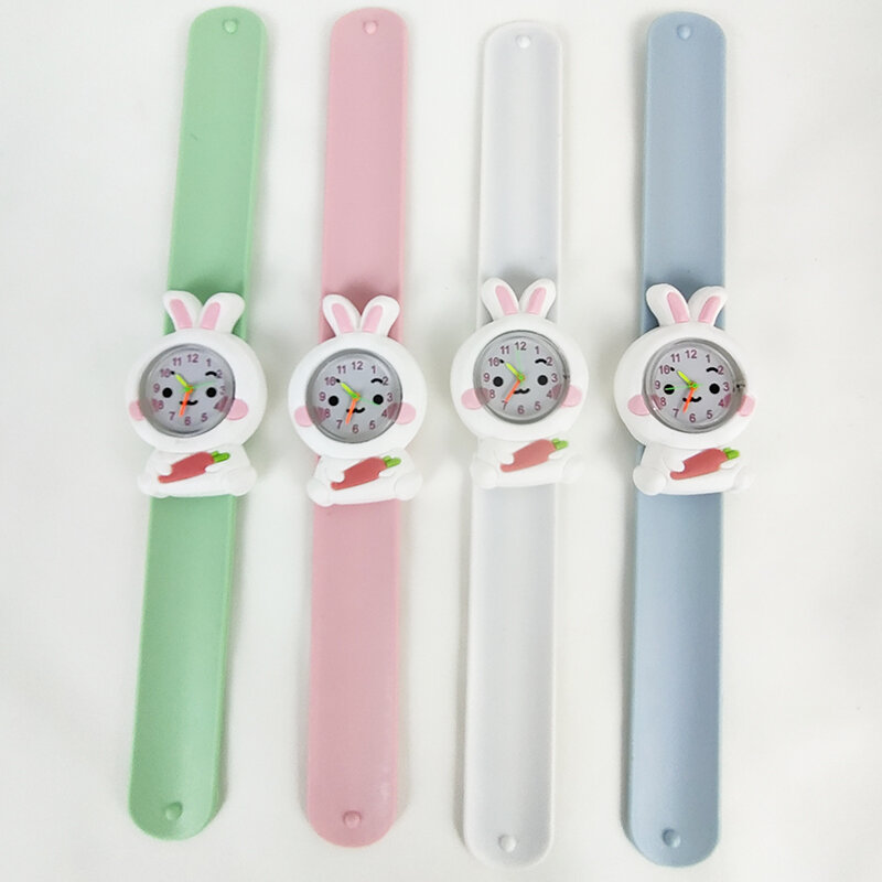 Reloj de juguete con forma de conejo para niños y niñas, relojes de cuarzo deportivos con dibujos animados de Anime, regalo para niños y niñas