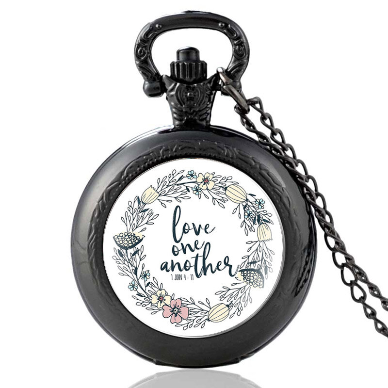 Часы наручные кварцевые для мужчин и женщин, Библейские цитаты, кулон со стеклянным куполом, цепочка с кулоном, подарок
