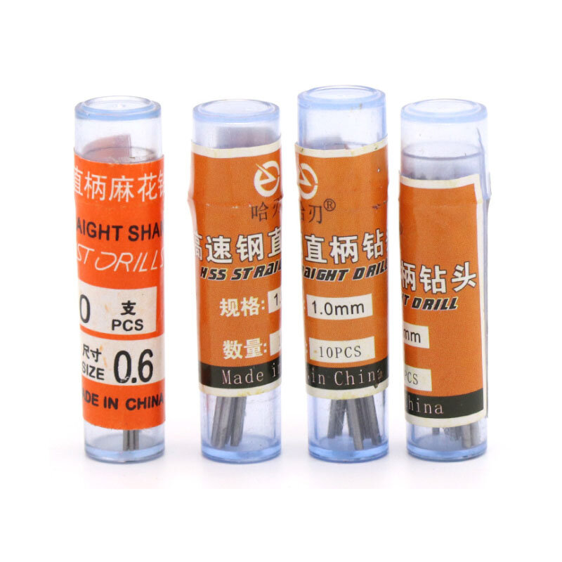 10 Chiếc 0.5-4Mm HSS Thân Thẳng Mũi Khoan Xoắn Xoắn Ốc Mũi