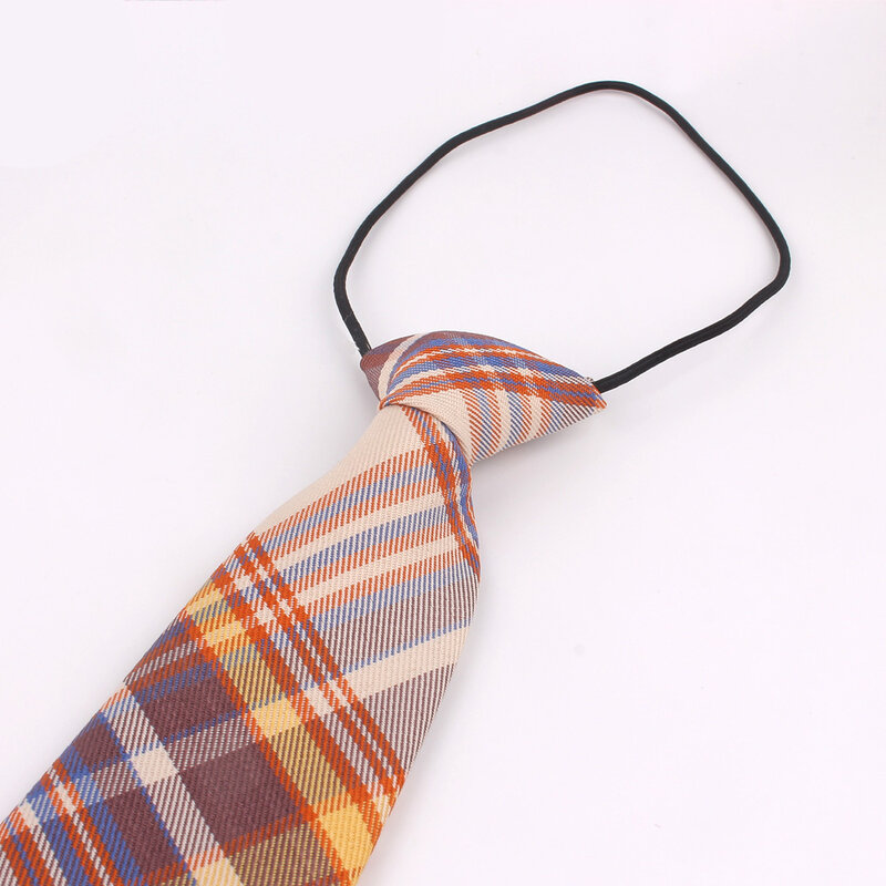 Детский резиновый галстук, для мальчиков и девочек, в клетку