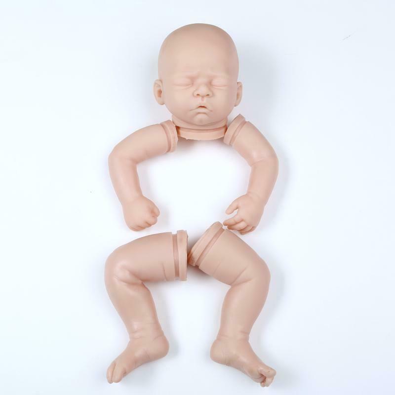New 20 Inch Newborn Baby Supplies Kit With 3/4 Limbs Newborn Supplies Baby Gifts No Clothes Newborn Baby Supplies Doll Silicone