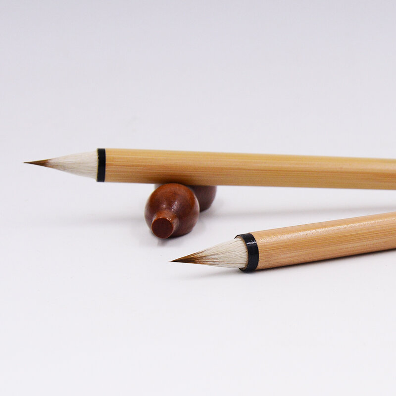 Ручка для китайской каллиграфии Weasel Woolden с несколькими волосами для китайского маленького стандартного шрифта кисть для китайской живописи Pen Caligrafia