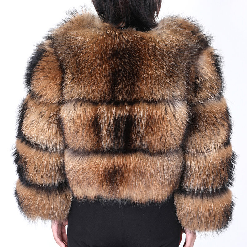 Maomaokong 2020 zima nowy damski płaszcz z prawdziwego futra naturalna kurtka z futra szopa wysokiej jakości futro wokół szyi ciepłe kobieta Y2K ubrania