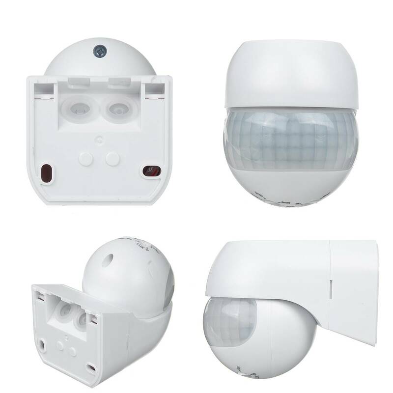 Sensitive Infrared PIR Motion Sensor 180 Degree Adjustable Wireless Alarm Detector 110V-220V Time Delay Home Security Outdoor