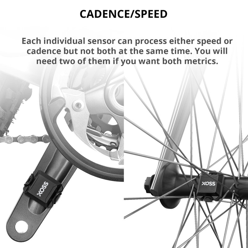 XOSSจังหวะเซ็นเซอร์ความเร็วขี่จักรยานเครื่องวัดความเร็วจักรยาน ANT + บลูทูธจักรยานถนน MTB เซ็นเซอร์โปรโตคอลคู่