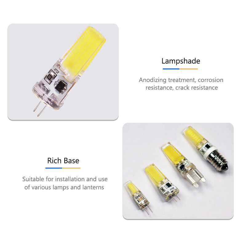 GreenEye-Lampe LED à intensité variable pour remplacer le lustre à budgétaire halogène, G9, G4, AC, DC, 12V, 220V, 3W, 6W, 10W, COB, SMD