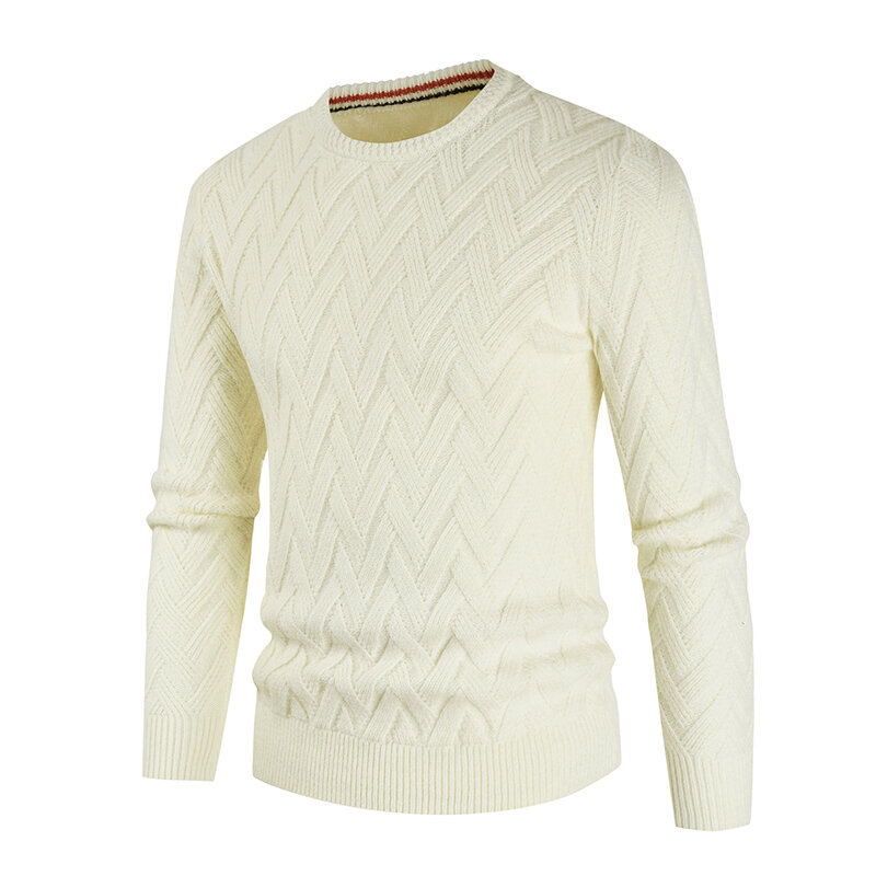 Мужской свитер сезона осень-зима 2021, Модный пуловер, мужские вязаные свитеры с круглым вырезом, размеры M-3XL
