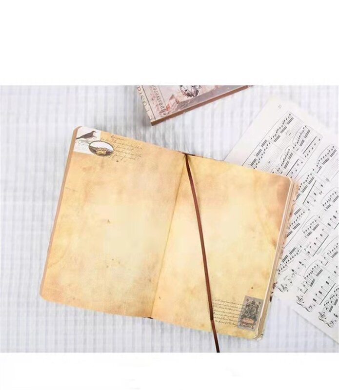 A5 European Style Retro Style Color Page Diary Personalized Creative Kraft Paper Illustration Mood Notebook Customization