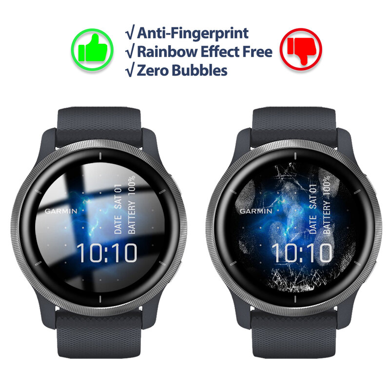 5D Zachte Fibre Glas Beschermende Film Voor Garmin Venu 2 / Venu 2S Volledige Gebogen Cover Screen Protector Voor smart Horloge Accessoires