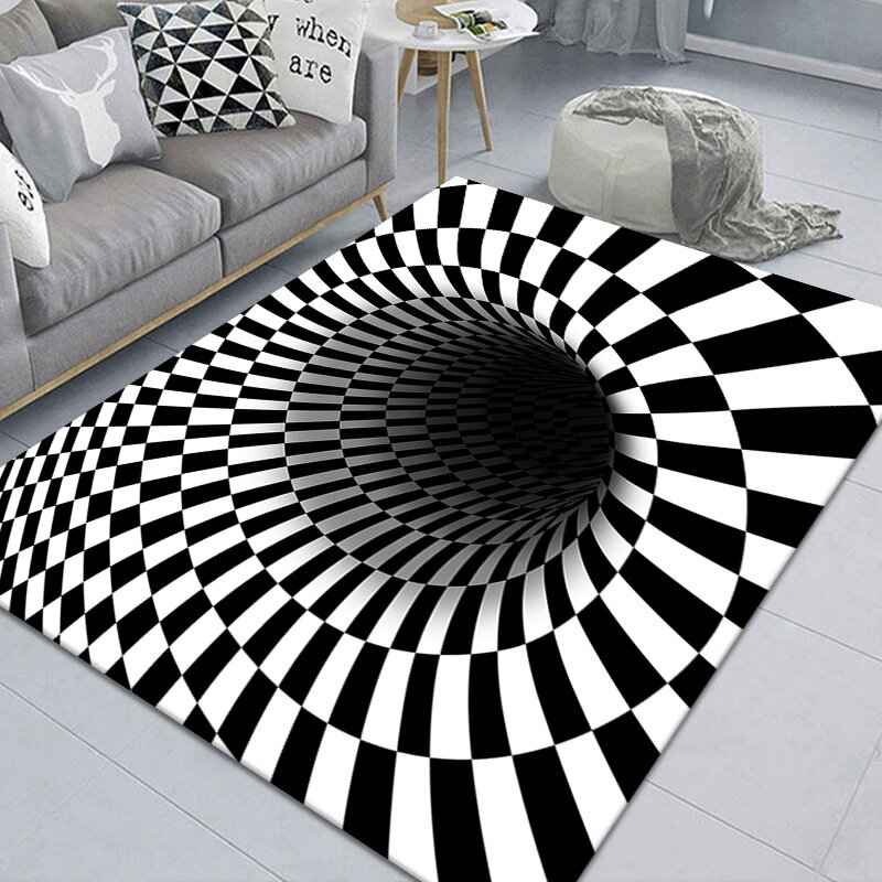 Alfombra Visual para el hogar, cubierta de alcantarillado con trampa de payaso aterrador 3D Z4, alfombra de payaso para sala de estar, dormitorio, decoración de Halloween