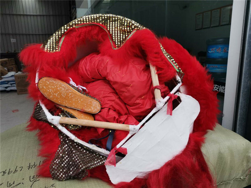 China Lion Kostum Tari Kinerja Selatan Wol Tarian Singa Kostum Maskot Tahap Pakaian Cina Cosplay Lion Pakaian Tari